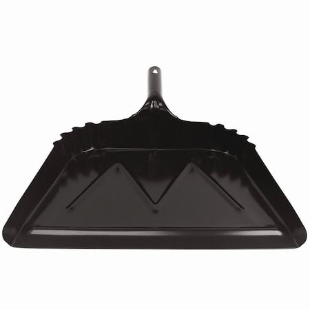 Impact Products Heavy-Duty Commercial Dust Pan, 16w x 15 1/2d, 20-Gauge Steel, Black IMP 4216